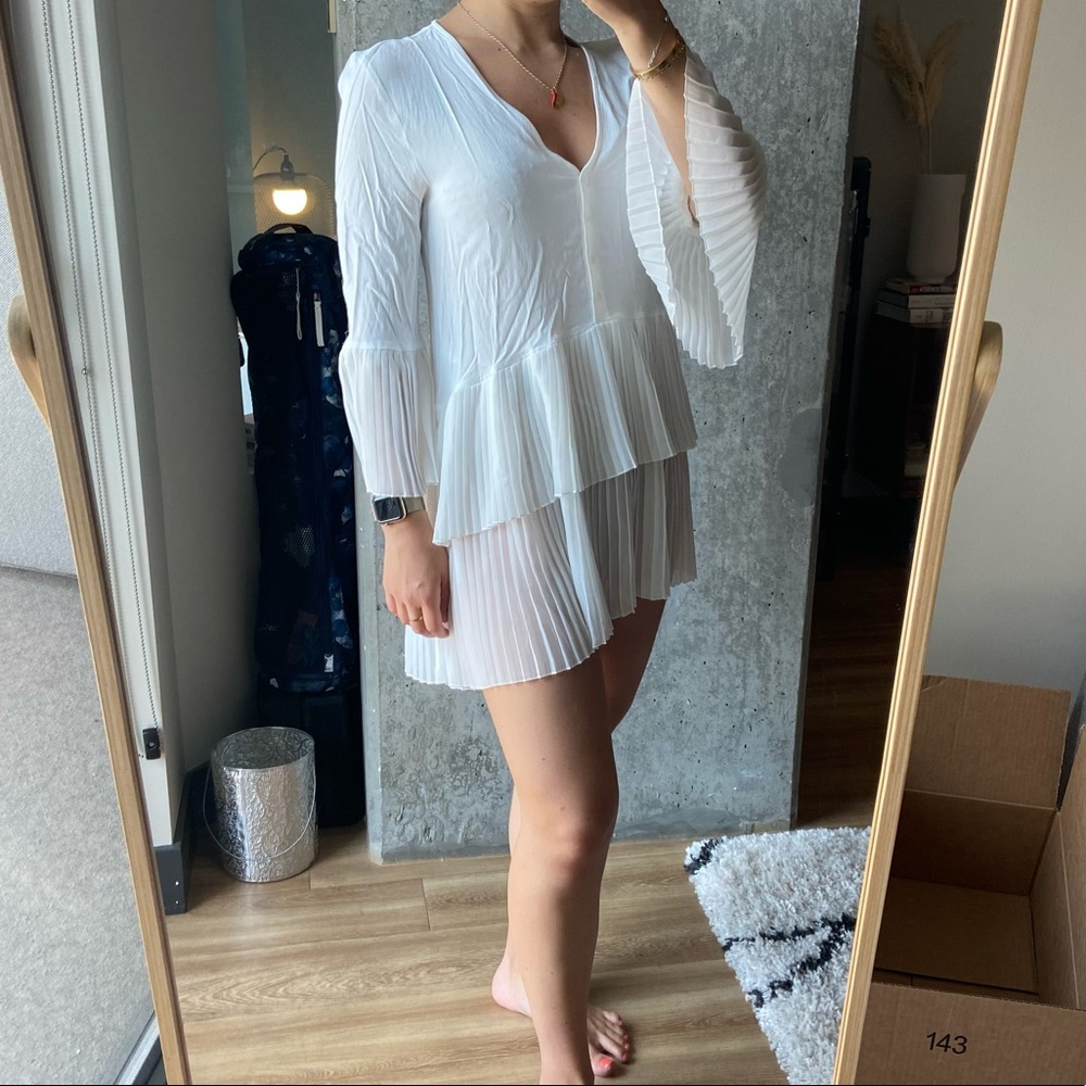 Pleated Shirt Dress
